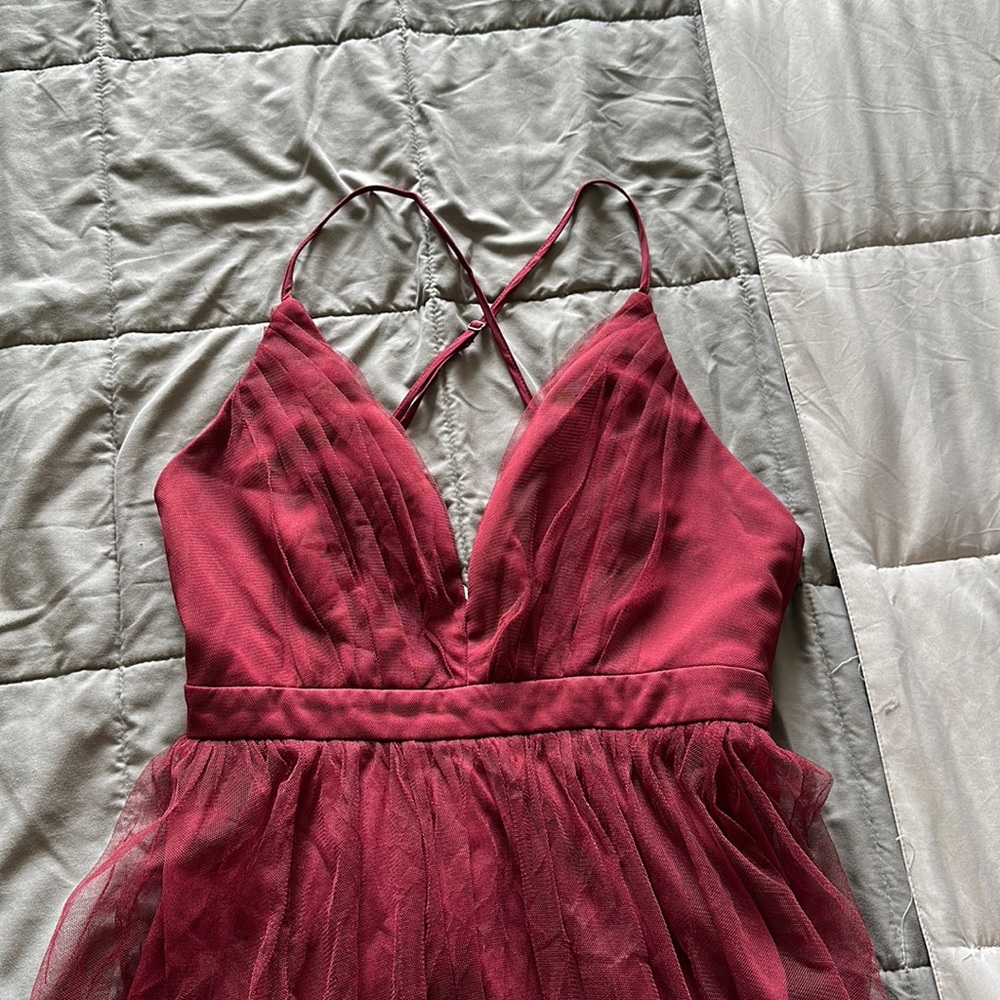 Burgundy Stappy Formal Lulu’s Maxi Dress